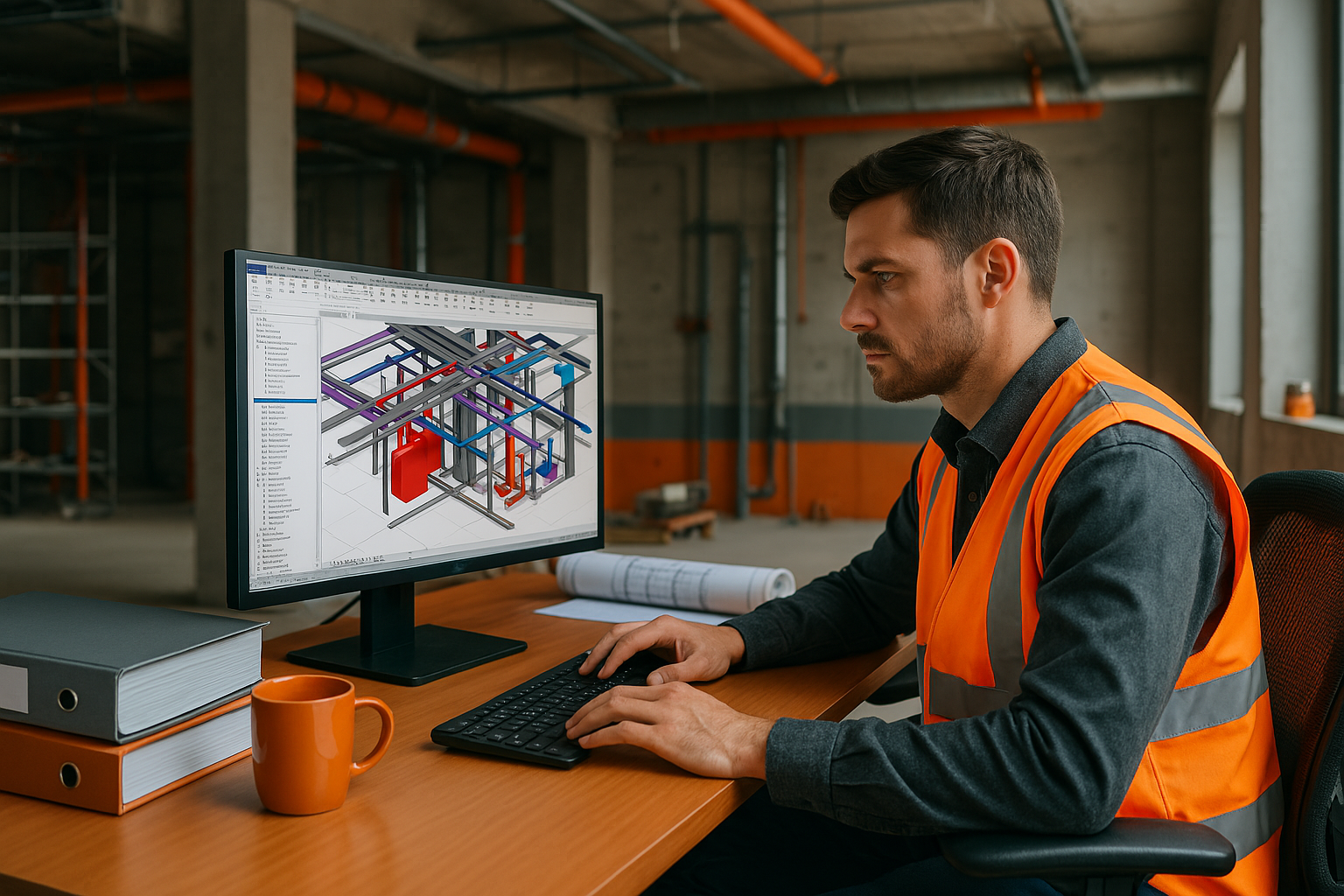 BIM-Samordnare – Kollisionskontroll mellan byggdelar och installationer för bättre samordning och effektivare projekt.